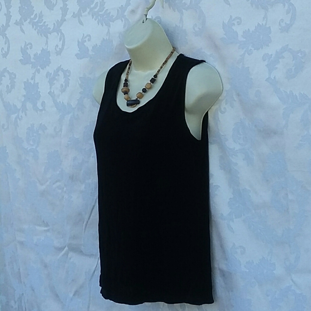 C.l.o.t.h.e.s. Blouse Tank Top Pullover Black NWT Woman's Career Pullover
